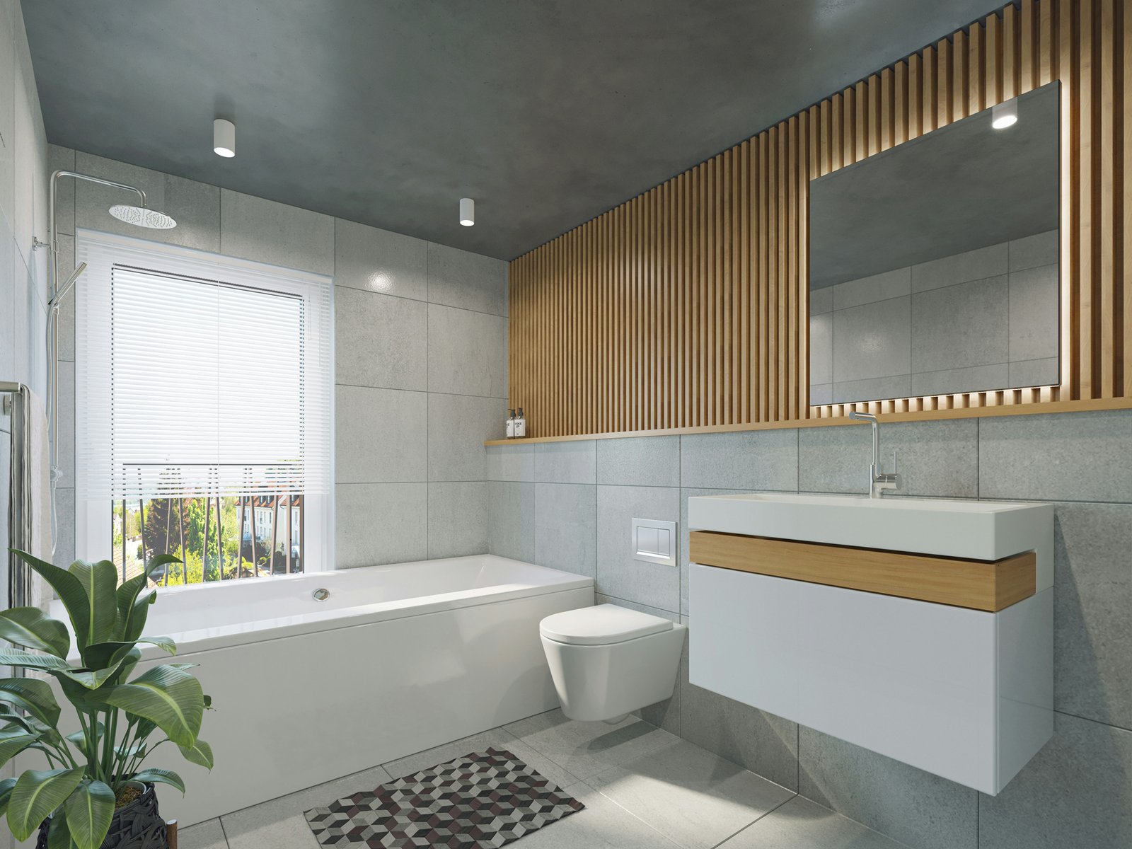 Saubere Toilette im Badezimmer